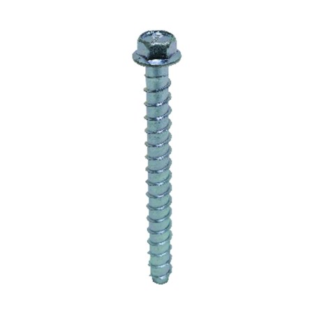 Simpson Strong-Tie Concrete Screw, 1/2" Dia., Hex, 6 in L, Carbon Steel Zinc Plated, 20 PK THD50600H